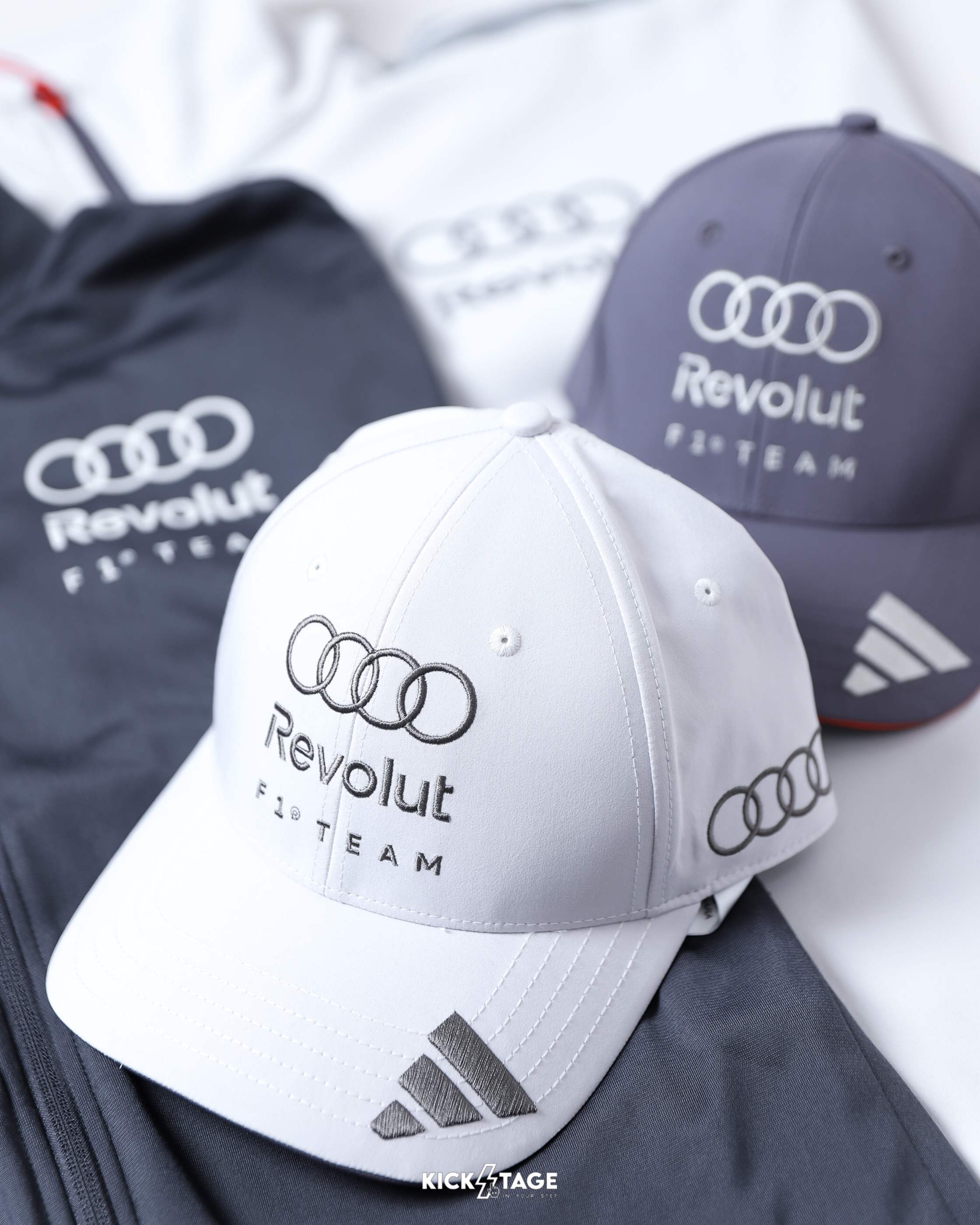 ADIDAS AUDI F1 CAP 米色 灰色 奧迪 賽車 聯名款 可調式 運動帽 棒球帽 鴨舌帽 老帽【KF0714/KF0713】