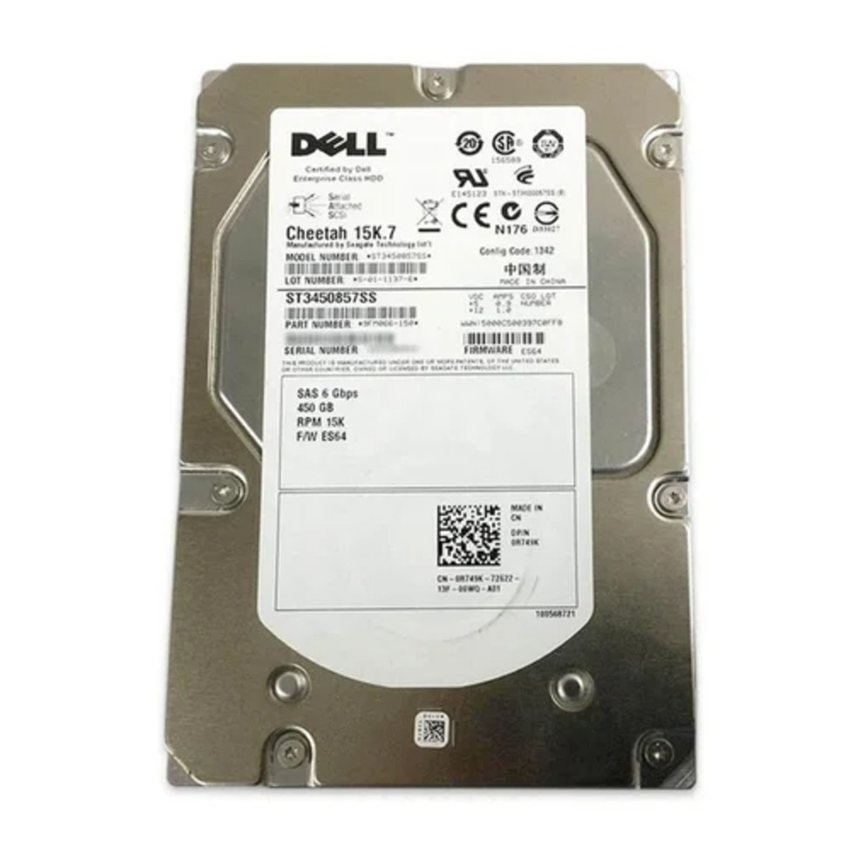 FM501 DELL 450GB 15K 3.5" 3G SAS NON-HOTPLUG HDD = R749K (翻新)
