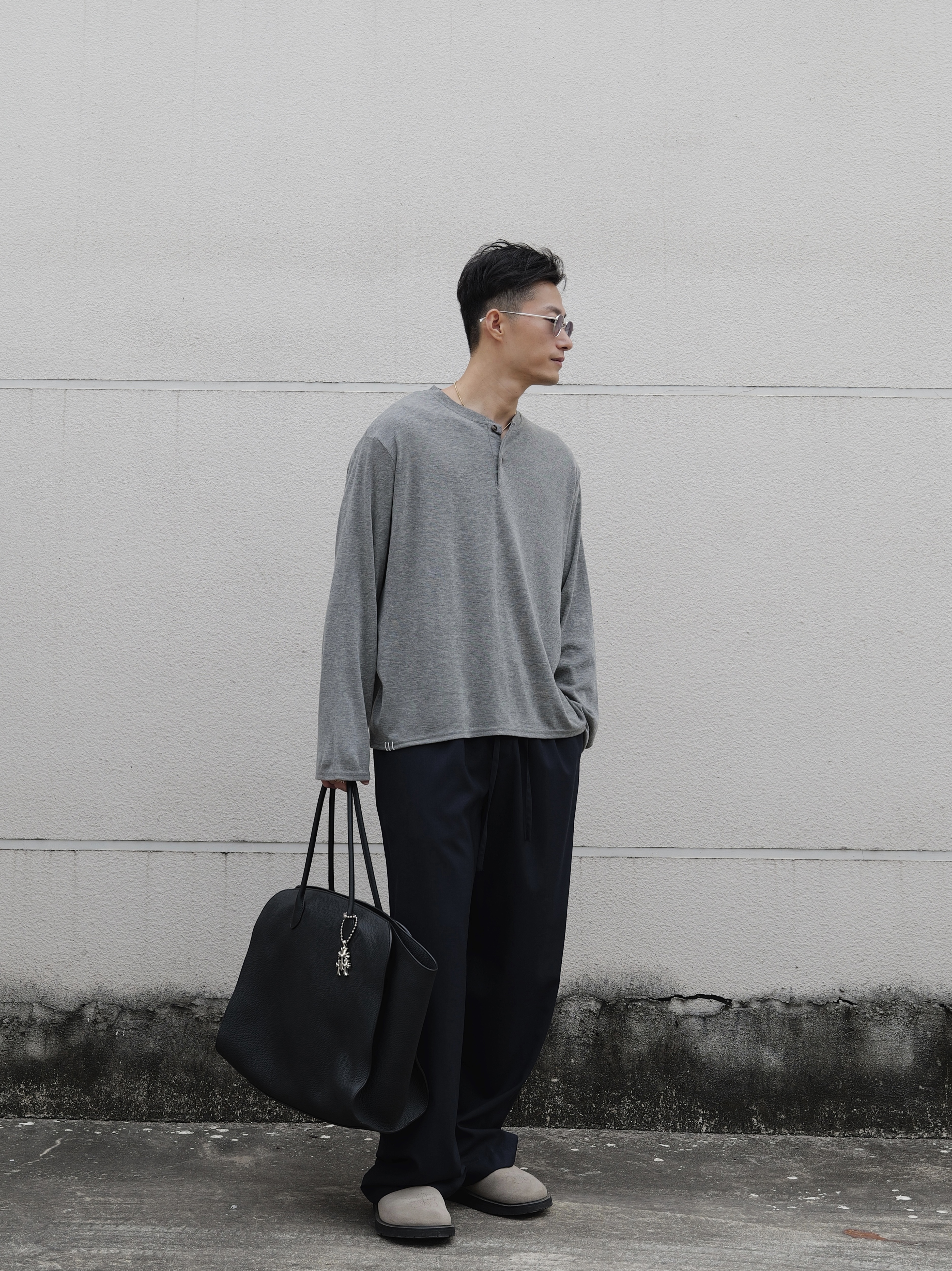 #預購 UNBENT 26SS 可機洗 羊毛混紡 鬆弛感 休閒 亨利領長踢 三色