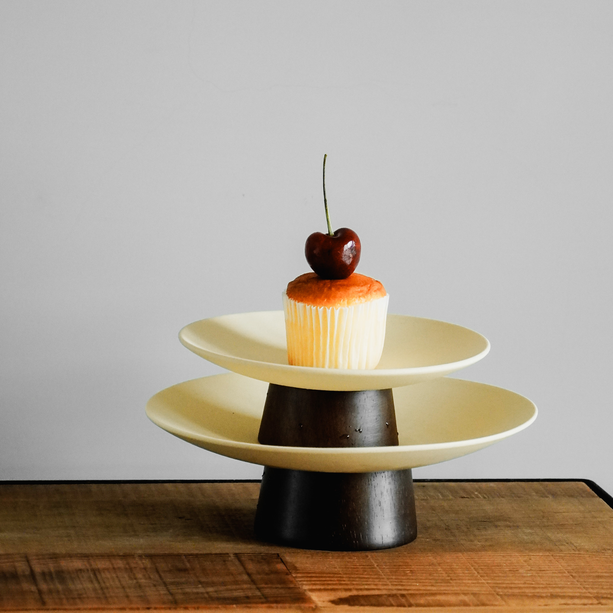 陶土高腳相思木點心盤