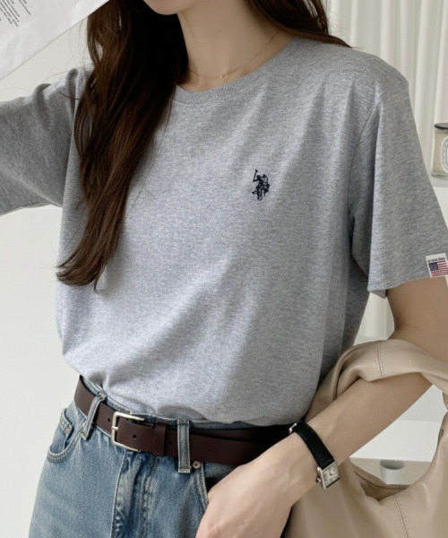 日本🇯🇵連線 U.S. POLO ASSN. 刺繡小Logo基本款短T 寬鬆 簡約 9色(任買兩件711免運)/預購