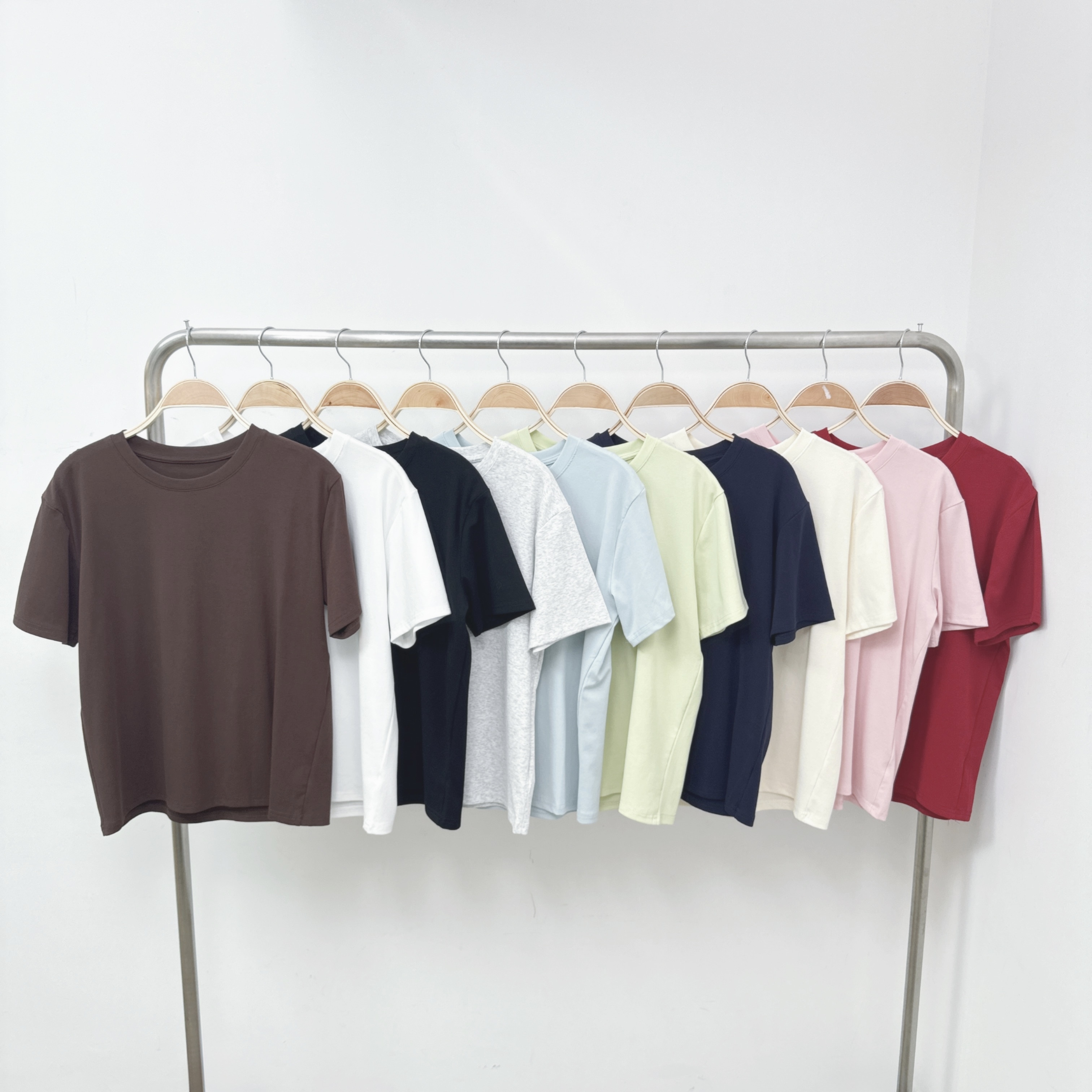 ⭐️⭐️【預訂】純色圓領彈棉TEE (F75-F84)