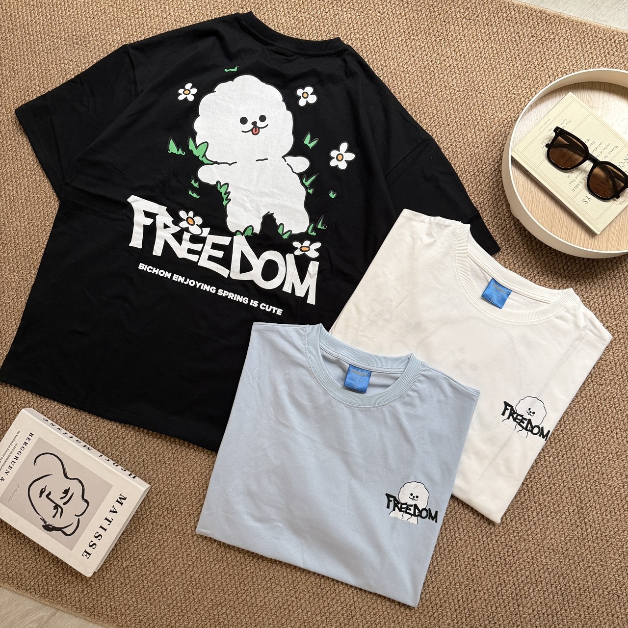 81151 FREEDOM棉花糖狗狗短T (C)