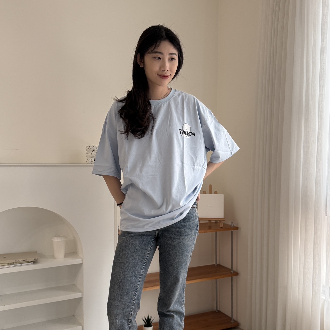 81151 FREEDOM棉花糖狗狗短T (C)