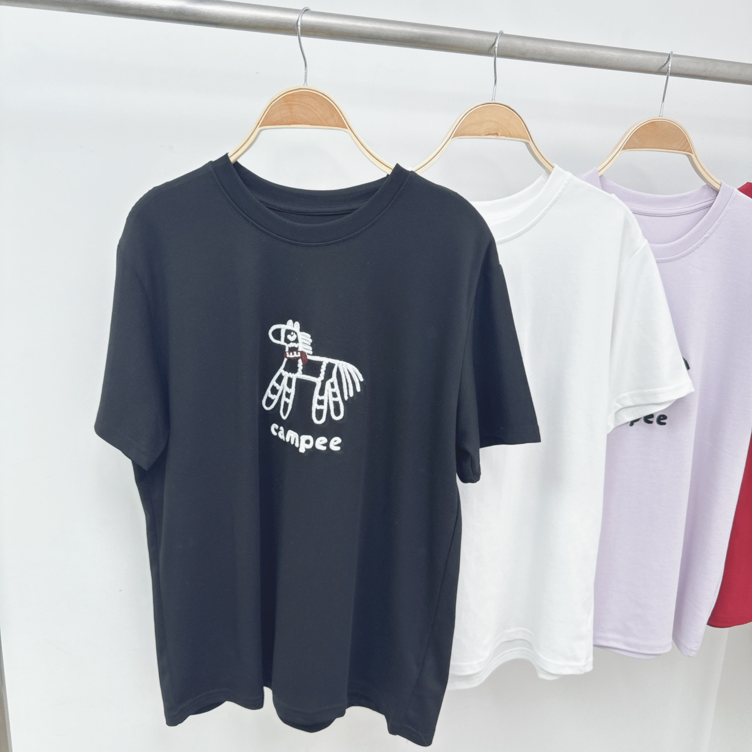 【預訂】刺繡小馬圖案棉TEE (F54-F58)