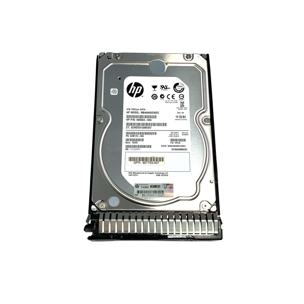 693720-001 HP 4TB SATA 7.2K 6G 3.5" LFF MIDLINE SC HDD (翻新)