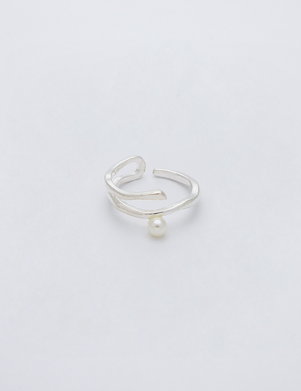 珍珠流線可調式戒指