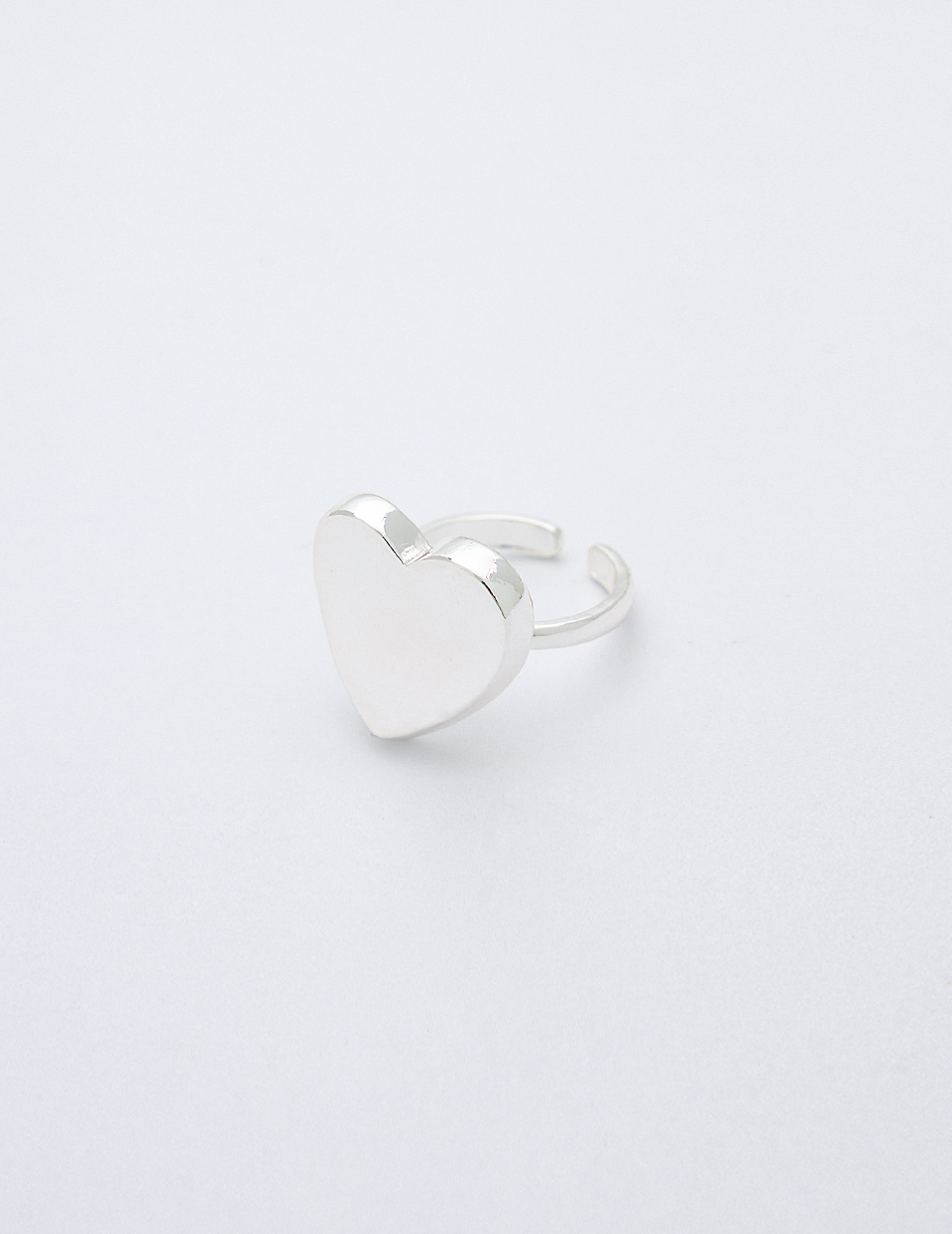 銀色愛心可調式戒指