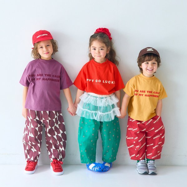 日本 90-140 滿版印花斜紋褲 9色