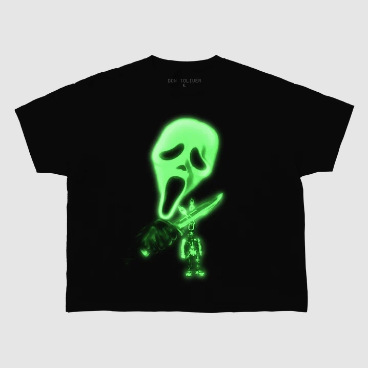 Travis Scott DON TOLIVER X SCREAM X CJ FAVORITE SCARY MOVIE TEE 驚聲尖叫 夜光 面具 小刀 玩偶 三方聯名 限定款