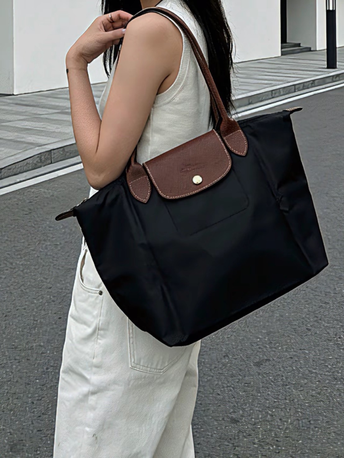 LONGCHAMP LE PLIAGE 28 長柄中號 餃子包