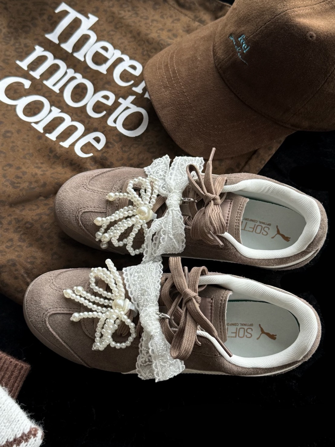 PUMA TURINO SD 奶油灰咖 麂皮 薄底鞋