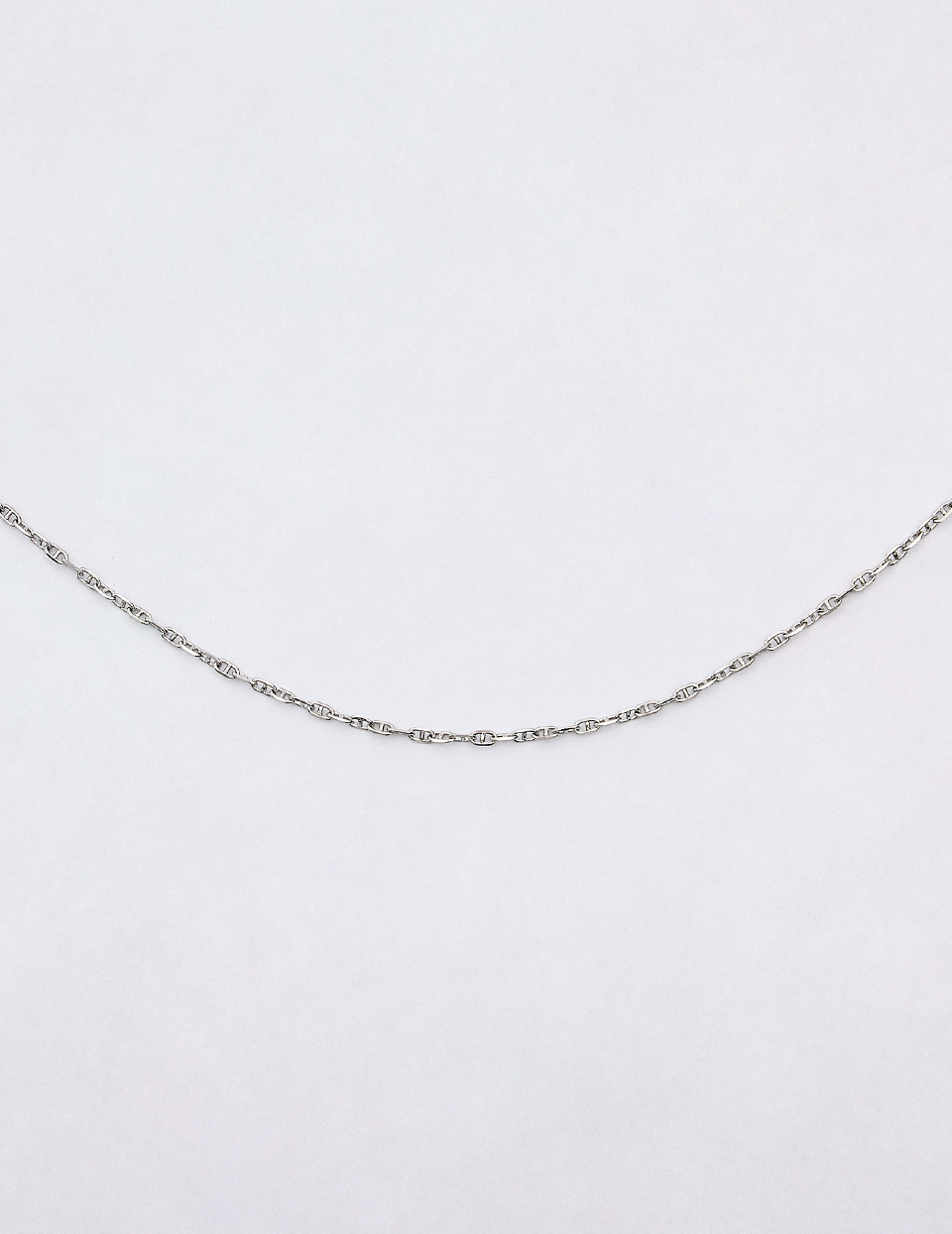 【鈦鋼】經典小豬鼻鎖骨鍊(銀)