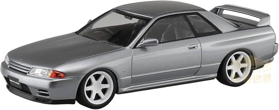 AOSHIMA 塑膠拼裝模型套件 日產 Skyline GT-R（火星銀）14-D 比例 1/32
