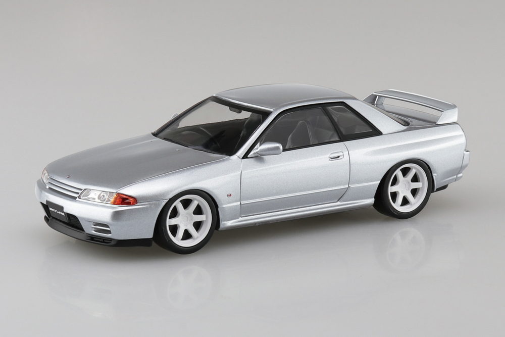 AOSHIMA 塑膠拼裝模型套件 日產 Skyline GT-R（火星銀）14-D 比例 1/32