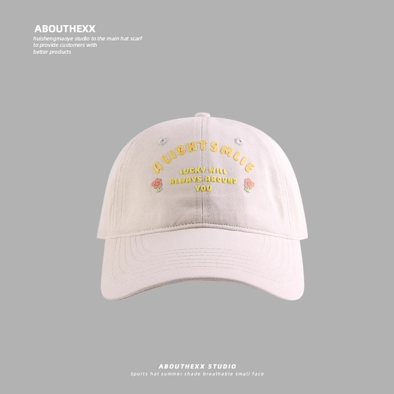“ALRIGHT SMILE” Embroidered Letter Cap