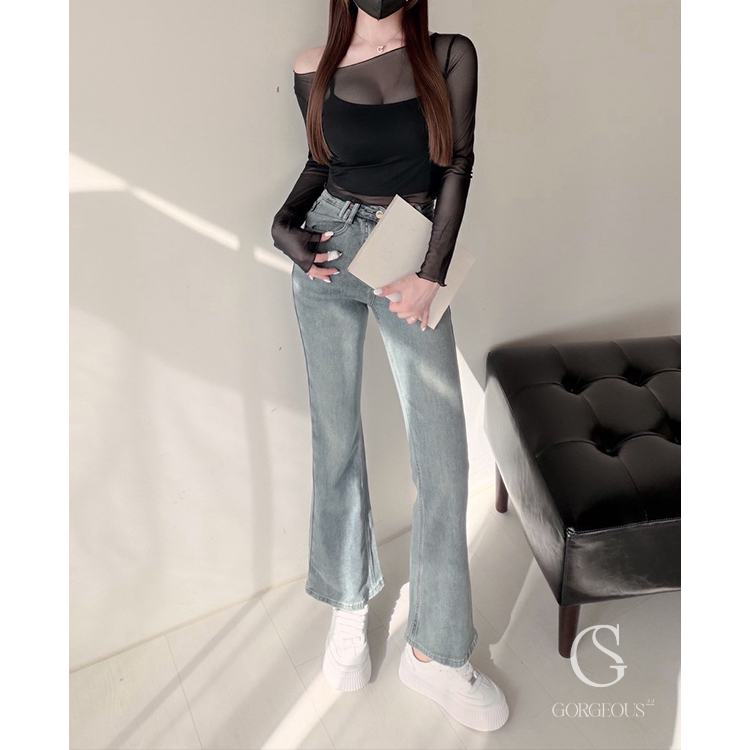 G9804 「You′ r Summer 彈力喇叭牛仔褲」