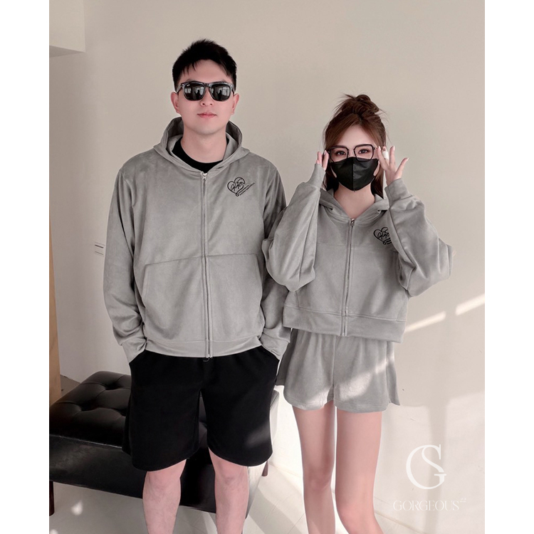 G9793 「Loving Heart′ 麂皮連帽套裝」