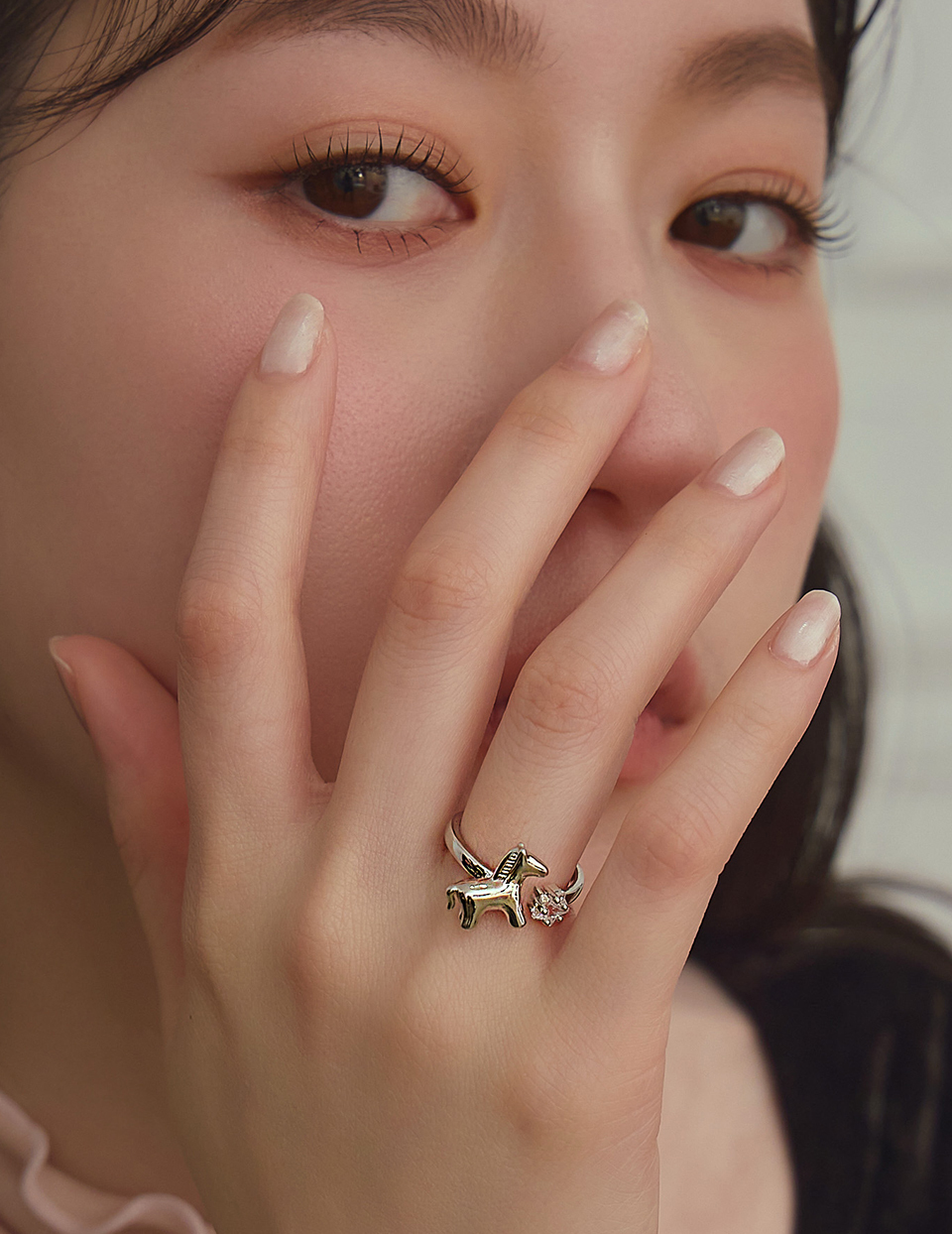 小馬星星鋯石可調式戒指