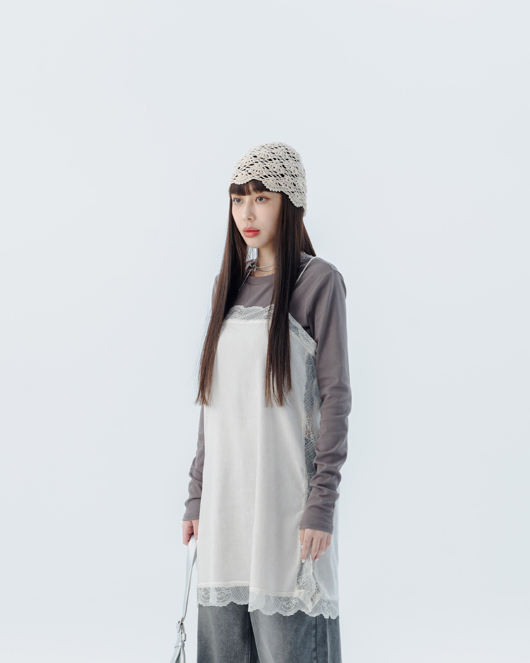 Lace openwork brushed thin-shoulder cover-up vest, available in two colors【01099693】in stock+pre-order