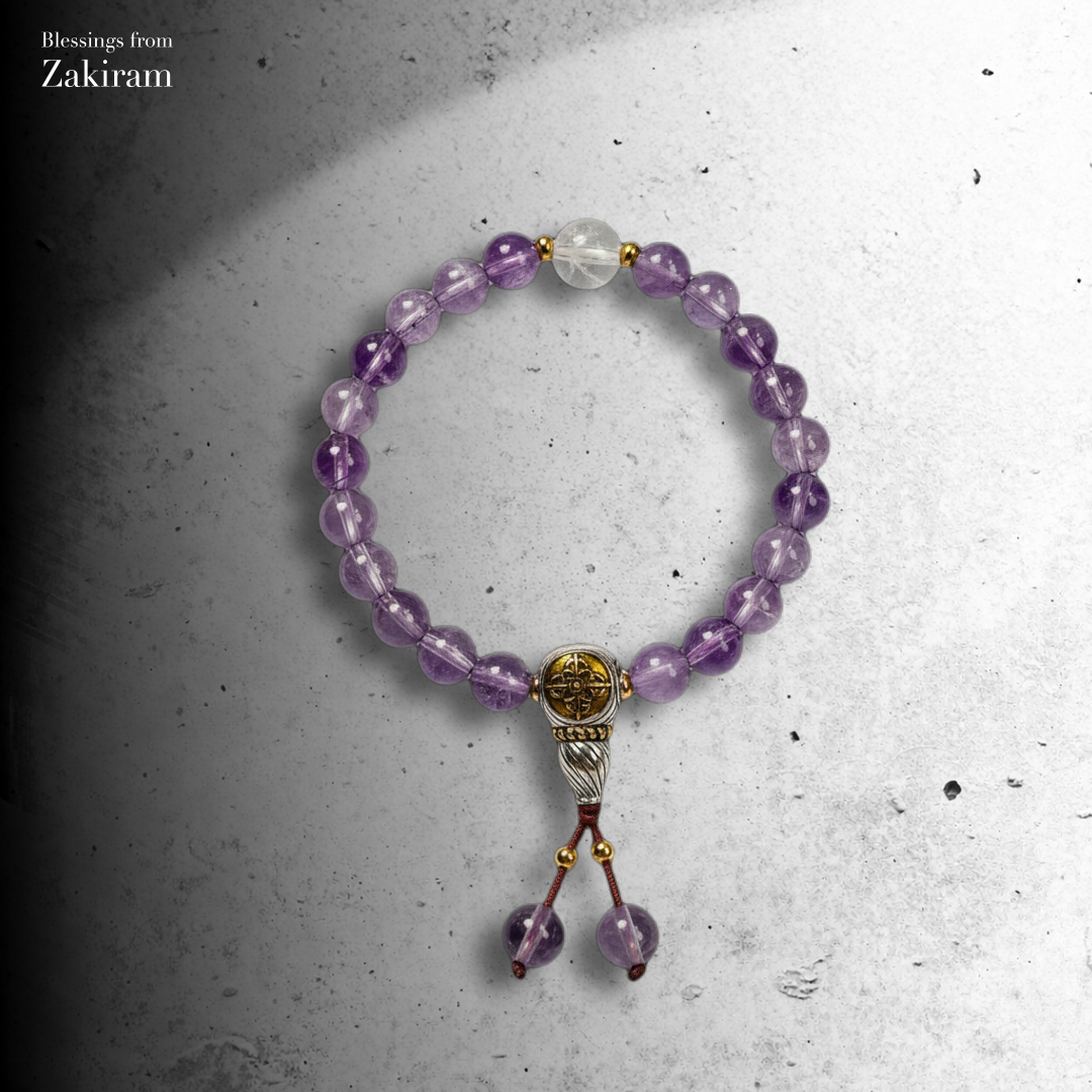 扎基拉姆 紫水晶 十字金剛杵 手串