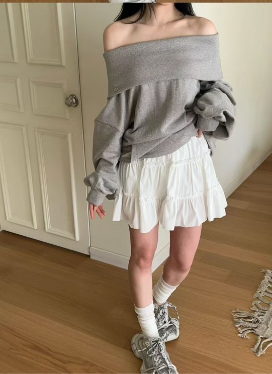 荷葉A字短裙(內安全褲)