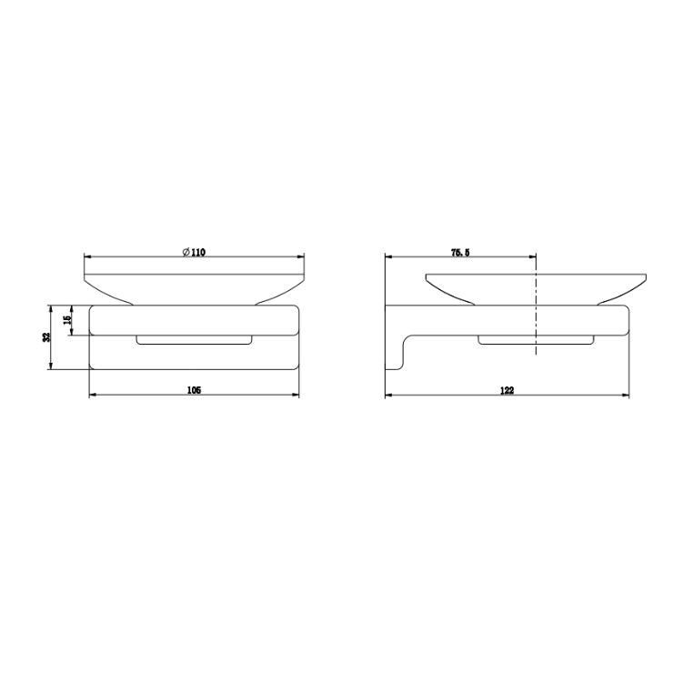 Vizio Soap Holder (Brushed Gold)(VZ700107BG)