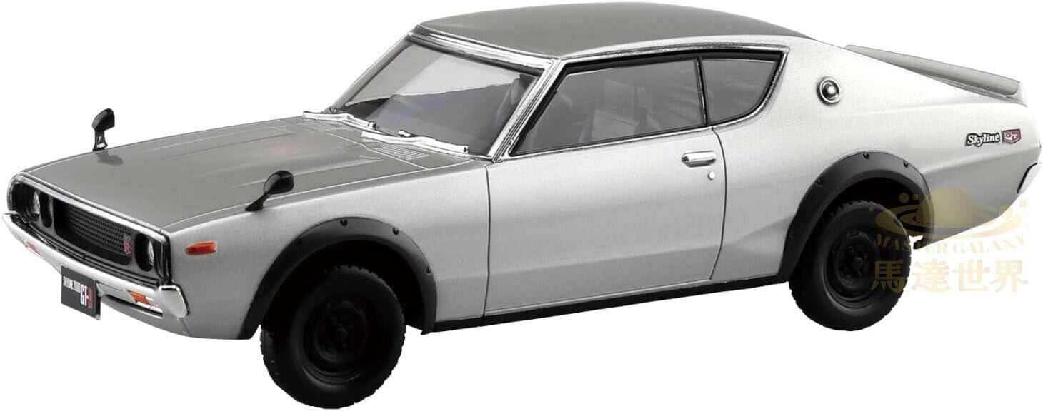 AOSHIMA 塑膠拼裝模型套件 日產 Skyline GT-R（銀色）18-A 比例 1/32