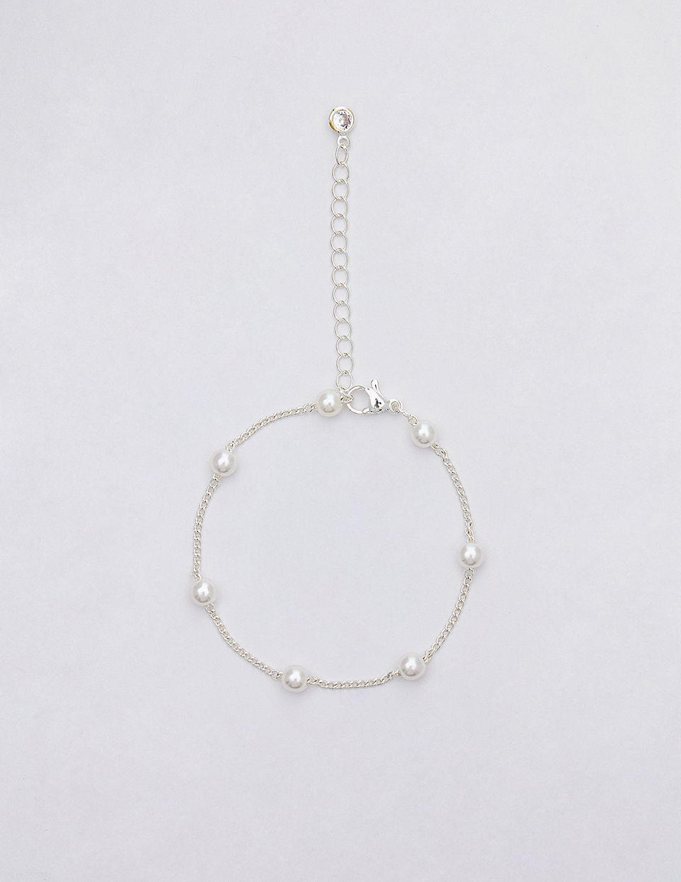 間隔珍珠手鍊(銀)