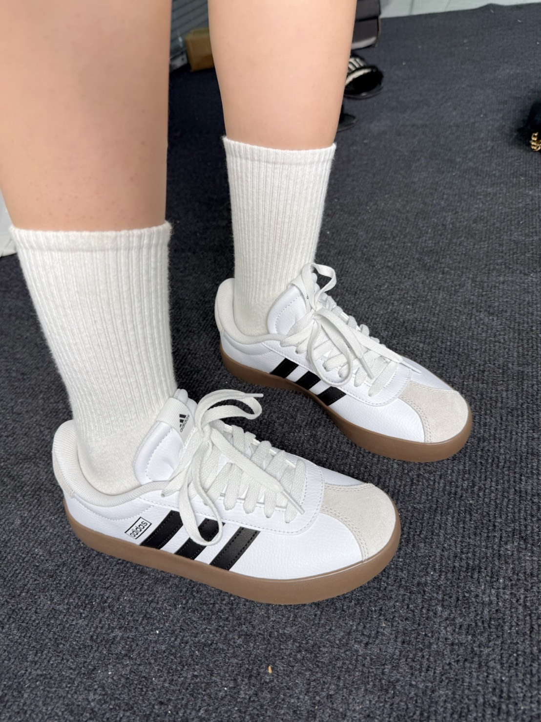ADIDAS VL COURT 3.0 全白 皮革 德訓鞋