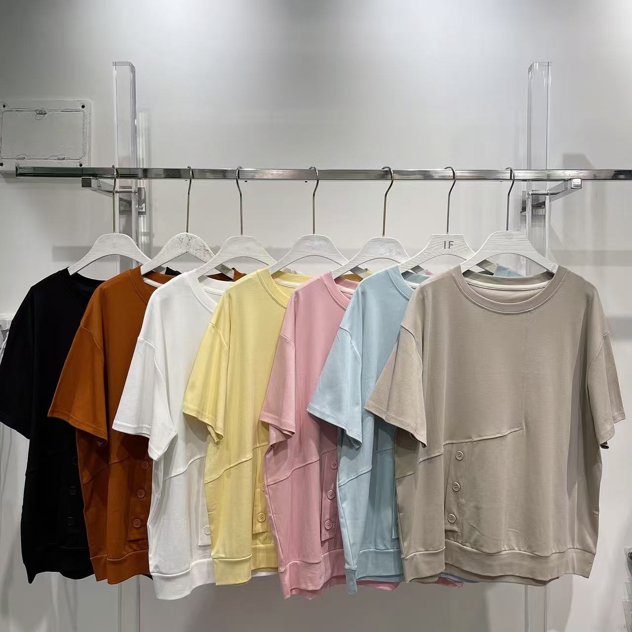 ⭐️⭐️【預訂】車骨排鈕裝飾寬鬆棉TOP (P69-P75)