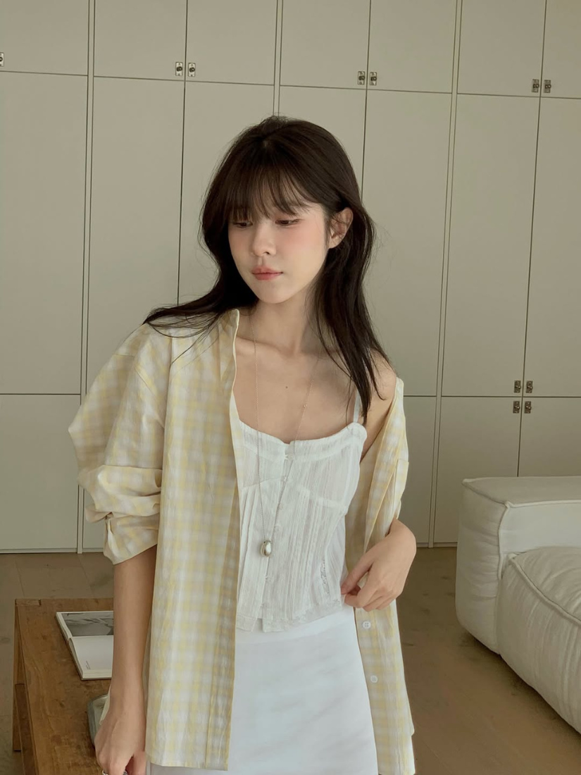 Paisly 小清新格紋襯衫 [ 2色 / Free ]