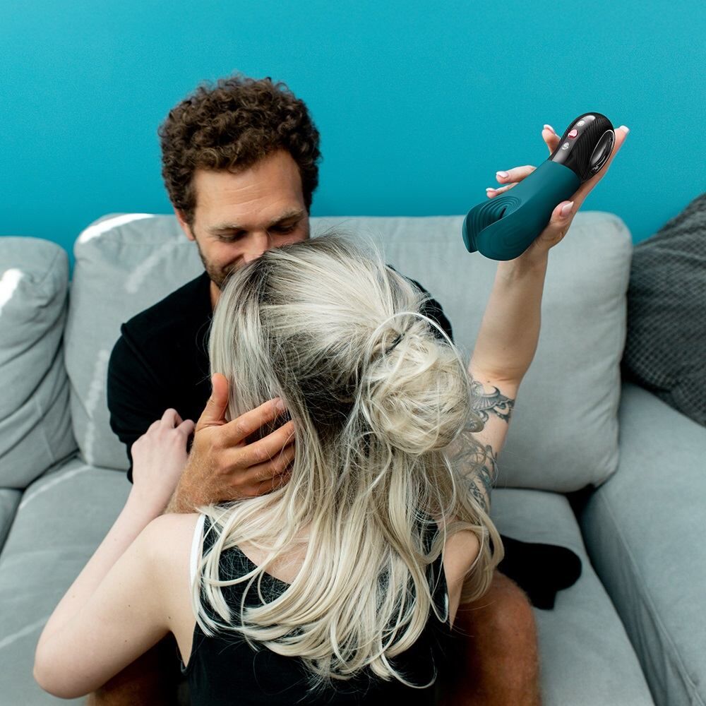 Fun Factory - Manta 震動陰莖自慰器 (情侶可用) - 深綠色