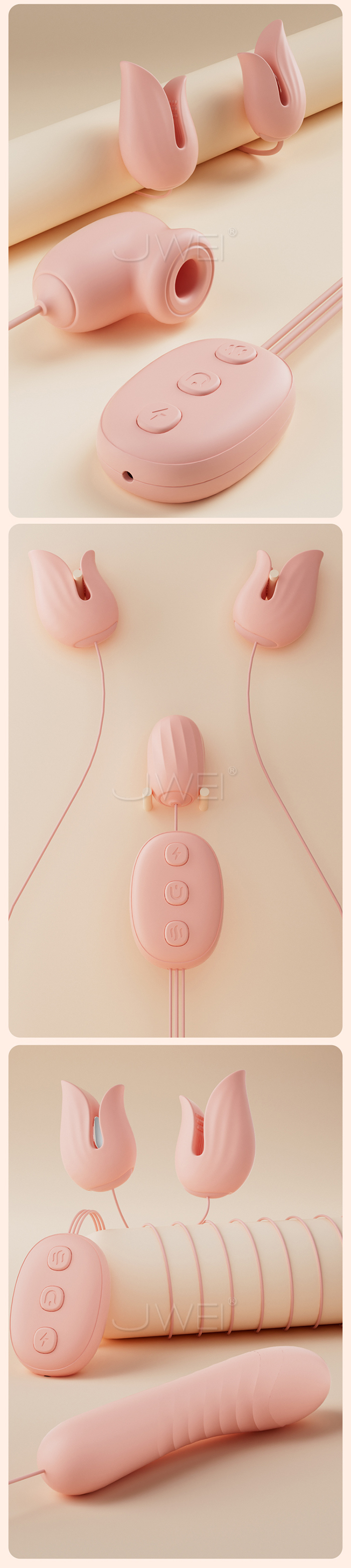 酥酥夾.10頻電擊+強震 花瓣輕咬乳尖拔弄 緊緻貼合挑逗乳夾