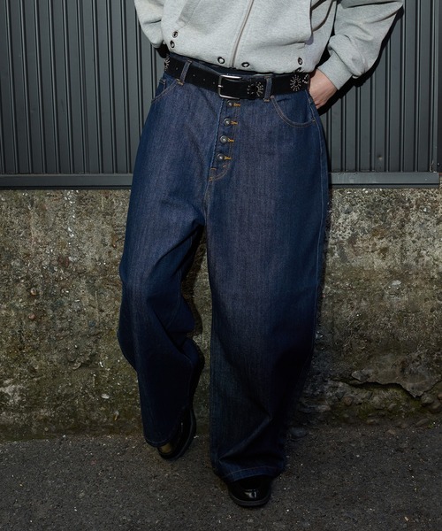 <八周年限定> 日本 Kutir 13oz 排釦 廓型 丹寧 長褲 三色