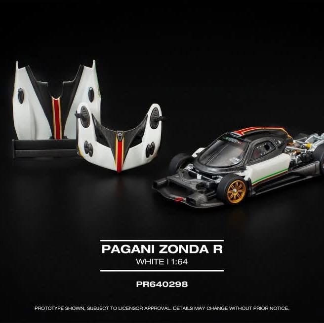預訂 Pre Order - POPRACE 1/64 PAGANI ZONDA R - WHITE