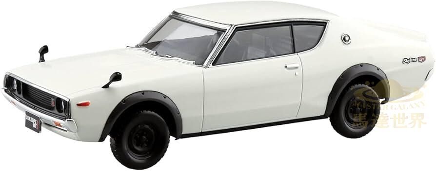 AOSHIMA 拼裝模型套件 日產 Skyline GT-R（白色）18-B 比例 1/32