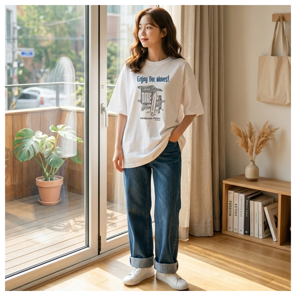 【ASister 小姊姊】AS0386#純棉上衣☆*衝浪小屋*中長版短袖T恤(10色 S-3XL)