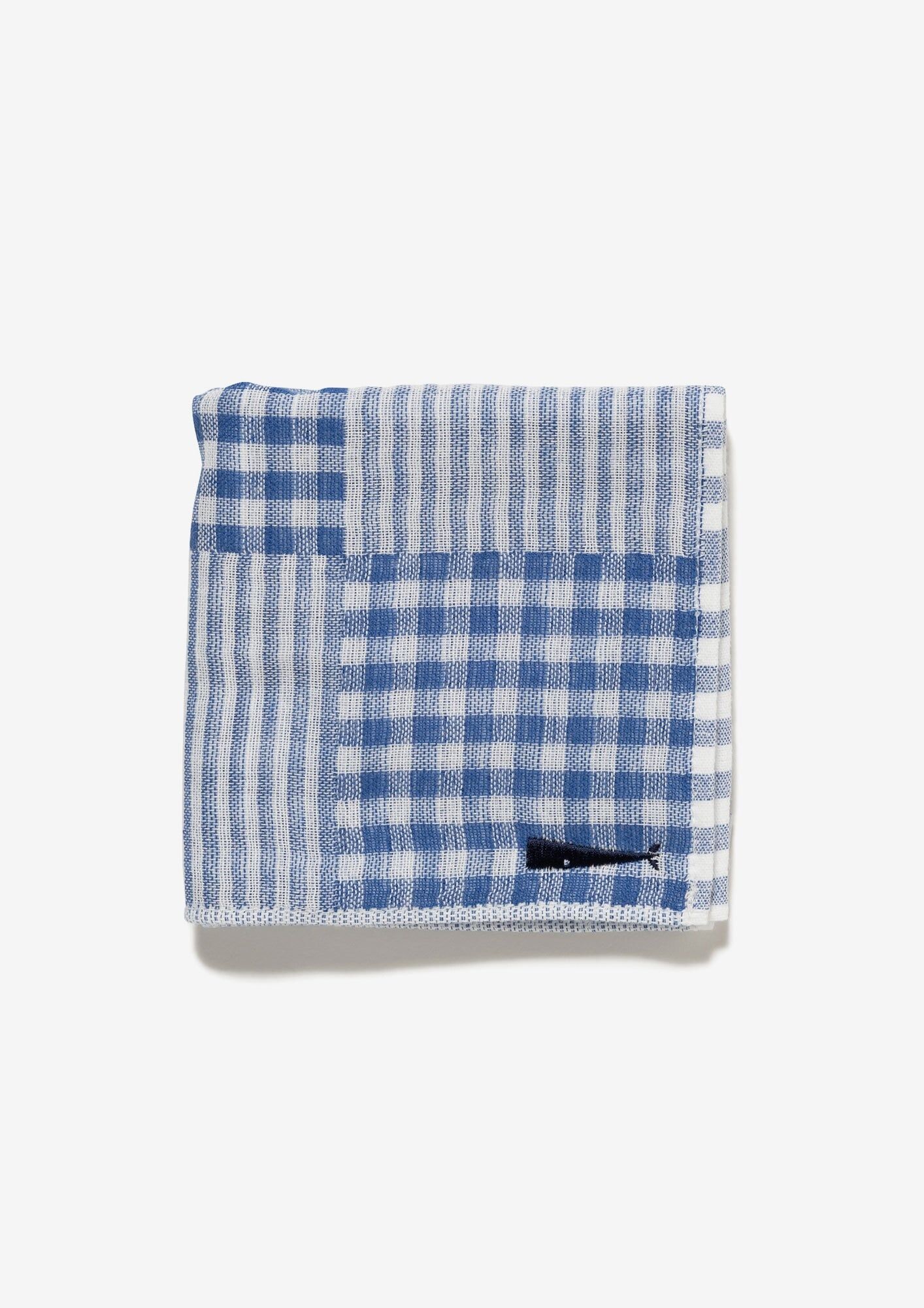 2026SS DESCENDANT PILE HAND TOWEL 格紋 拼接 小鯨魚 手帕 方巾 現貨 261NTDS-AC01