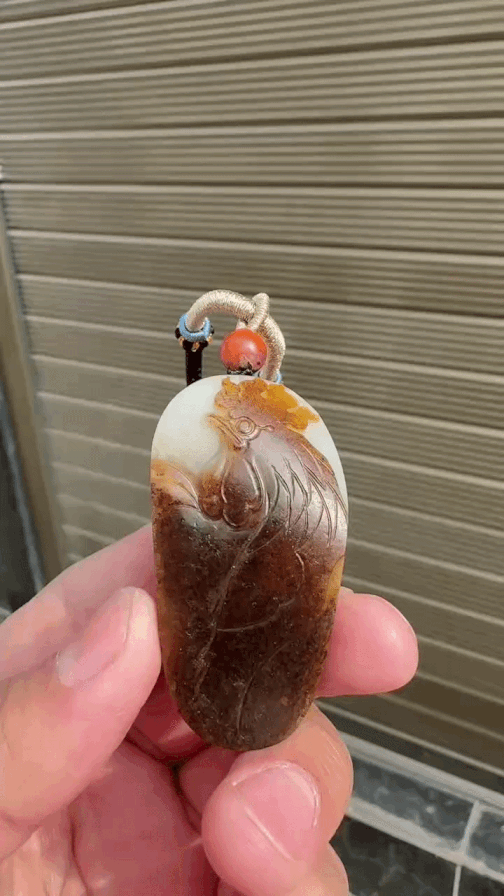 129721 和田玉生肖雞