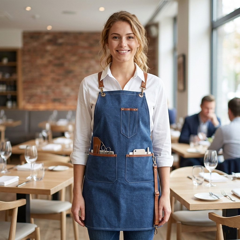 多用途皮革厚磅職人圍裙