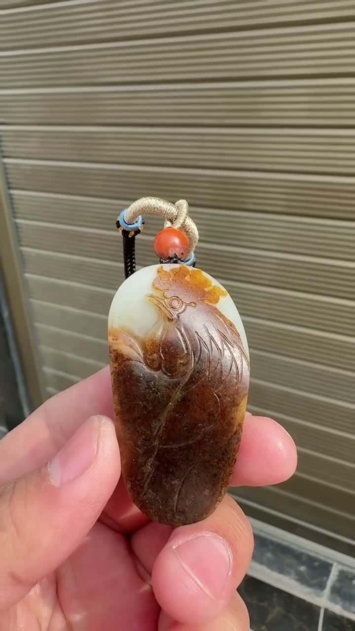 和田玉生肖雞,天然和田玉軟玉