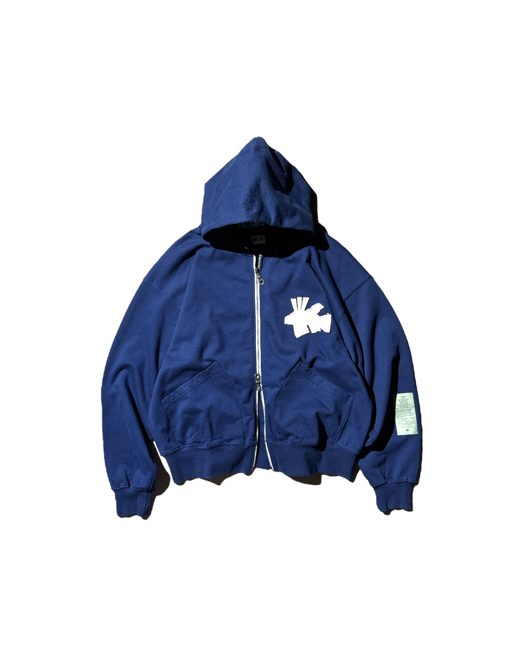 Soon.......Club Stubborn Geometric Lion Fish Zip Up Hoodie - Navy