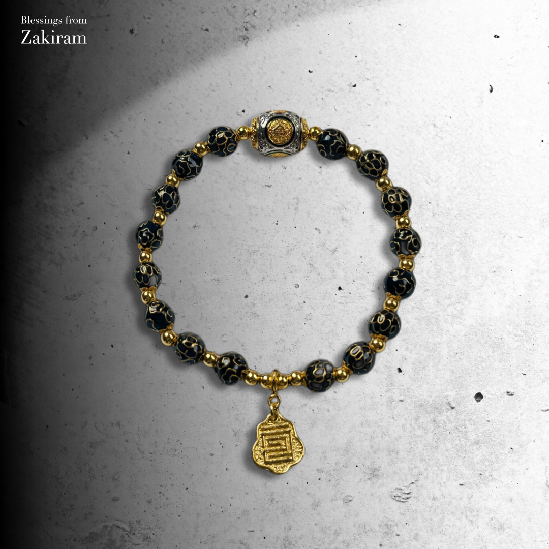 2026 獨家訂製款 掐絲琺瑯工藝珠 手串（黑色偏財