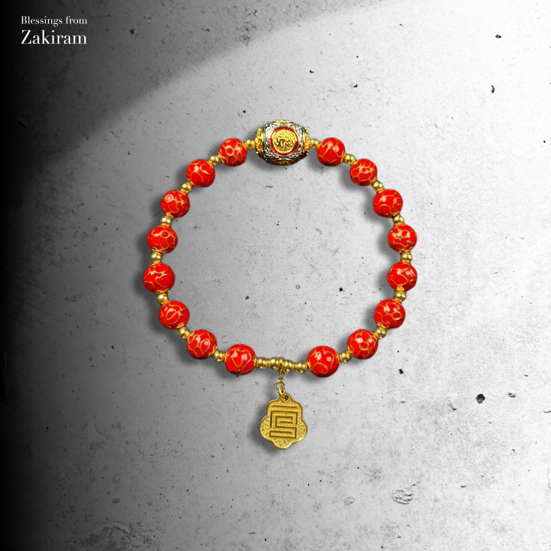 2026 獨家訂製款 掐絲琺瑯工藝珠 手串（紅色貴人