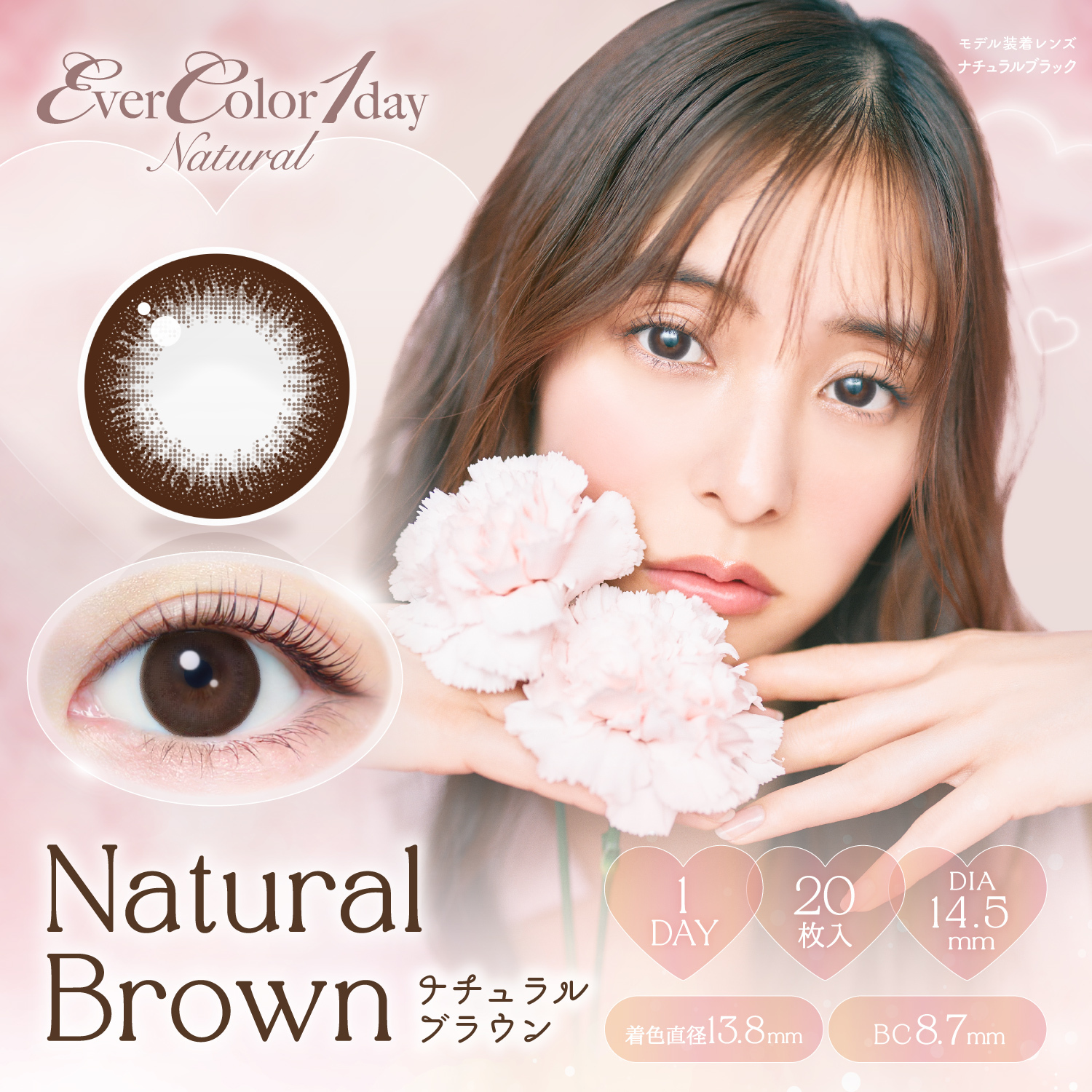 Ever Color 1 Day Natural naturalbrown｜日拋彩妝隱形眼鏡｜每盒20片