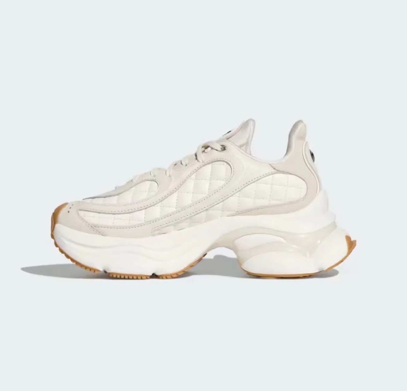 ADIDAS OZVENUZ 菱格小香風 奶茶 銀白 黑 增高厚底運動鞋 女款 HQ2643