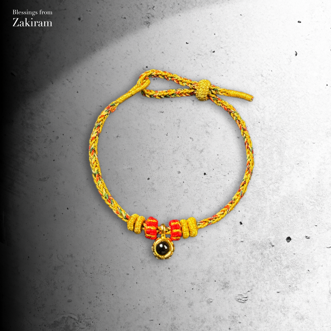 扎基拉姆 投影珠 手繩（黃色正財