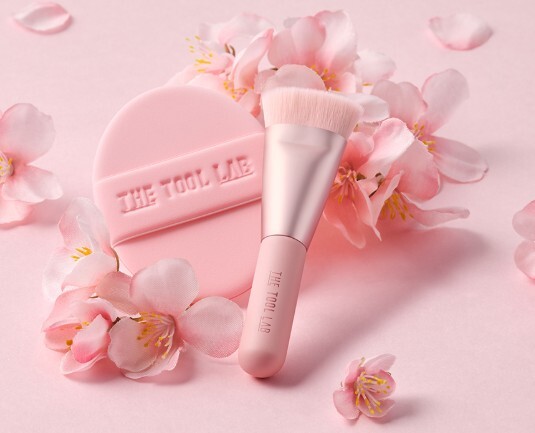 【預購】韓國 THE TOOL LAB 限定 櫻花粉 刷具 粉撲 組