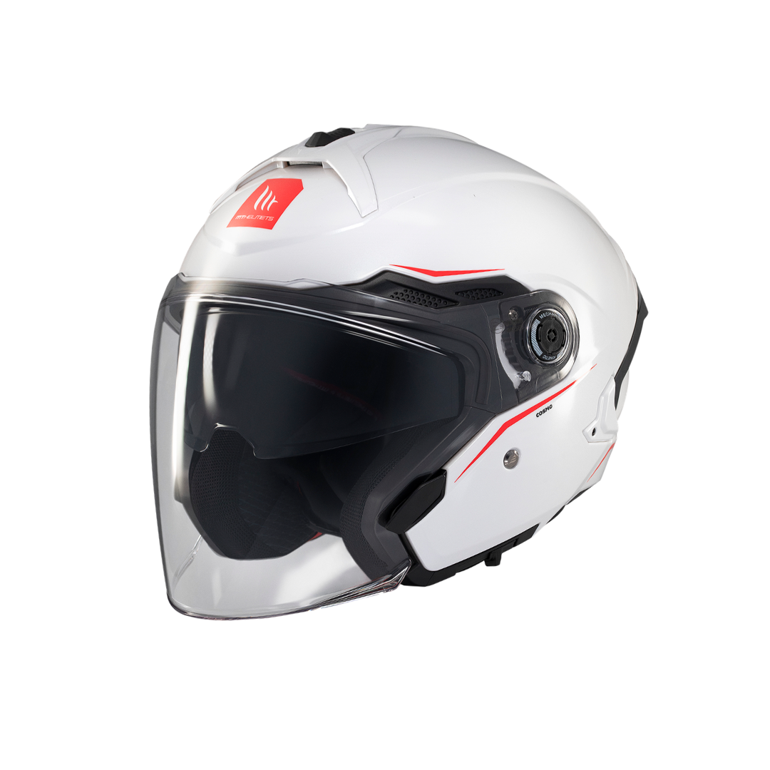 MT HELMETS COSMO SV SOLID A0 GLOSS WHITE 亮面白